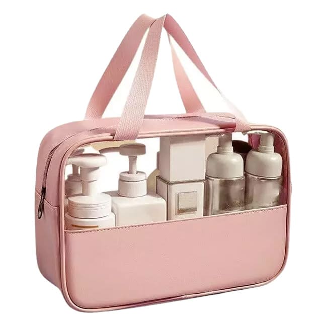 trousse-de-toilette-avec-anse-rose-a-vos-trousses Trousse de toilette avec anse rose - À vos trousses
