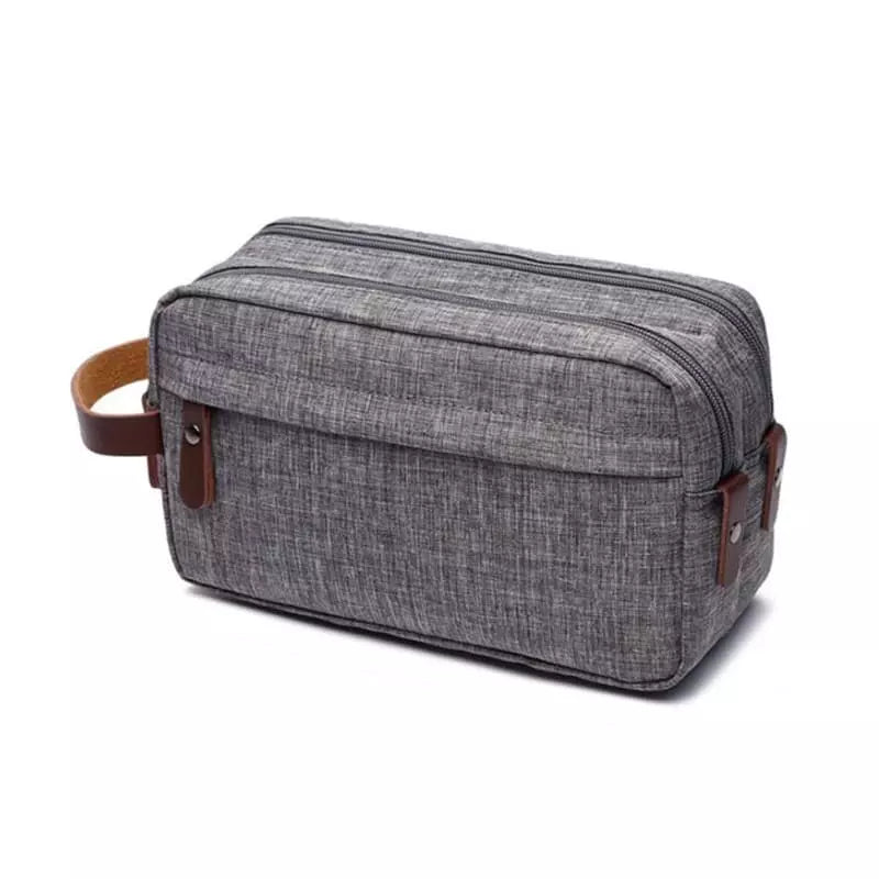 trousse-de-toilette-homme-double-compartiment-gris-a-vos-trousses Trousse de toilette homme double compartiment gris - À vos trousses