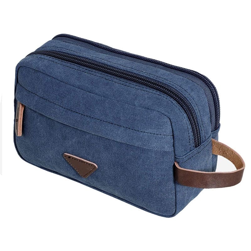trousse-de-toilette-homme-double-zip-bleu-a-vos-trousses Trousse de toilette homme double zip bleu - À vos trousses