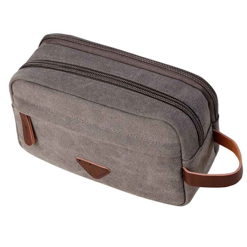 trousse-de-toilette-homme-double-zip-gris-a-vos-trousses Trousse de toilette homme double zip gris - À vos trousses