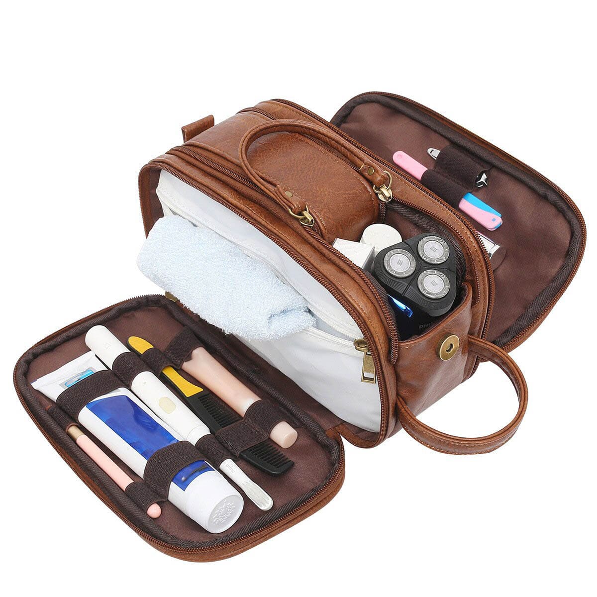 trousse-de-toilette-multi-compartiment-marron-a-vos-trousses Trousse de toilette multi compartiment marron - À vos trousses