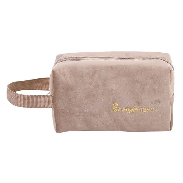 trousse-de-toilette-velours-femme-kaki-a-vos-trousses Trousse de toilette velours femme kaki - À vos trousses