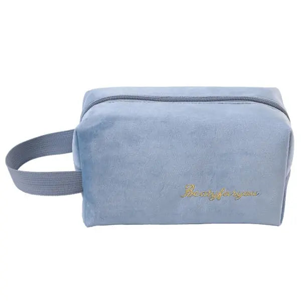 trousse-de-toilette-velours-femme-turquoise-a-vos-trousses Trousse de toilette velours femme turquoise - À vos trousses